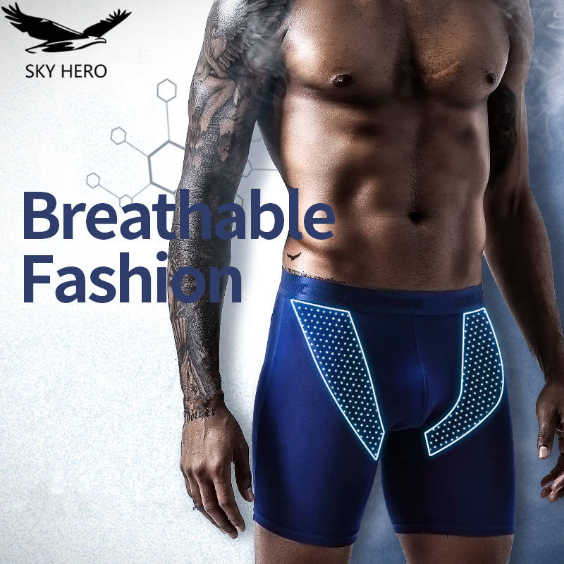 Long Leg Trunk Men - Shorts boxer sexy para homens, roupas