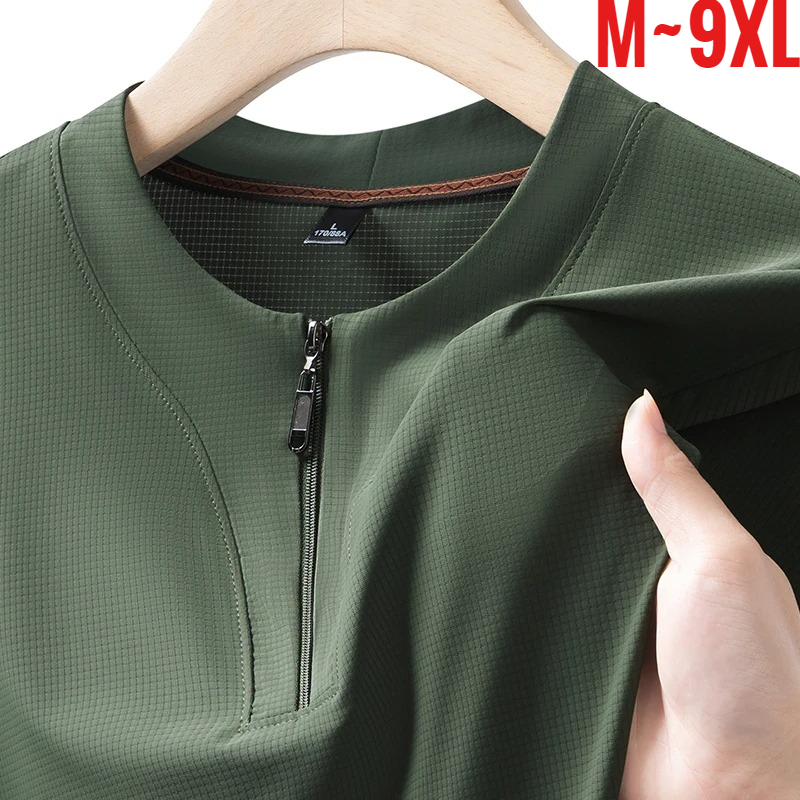 T Shirt Tight Fit - Camiseta Henley Masculina Tamanho Grande 9XL