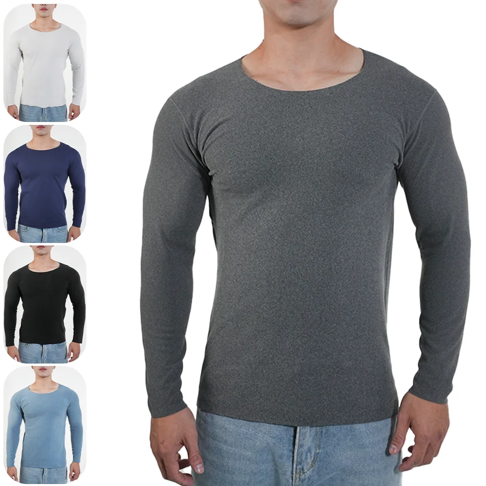 Undershirt Crew Neck - Roupa interior térmica masculina camisas de