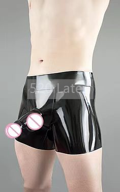 Pouch Boxer Pouch - Homens de látex boxer shorts roupa