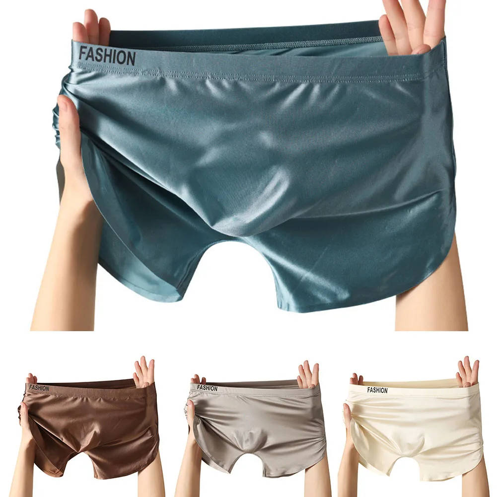 Pouch Boxer Pouch - Boxers masculinos sem costura de seda