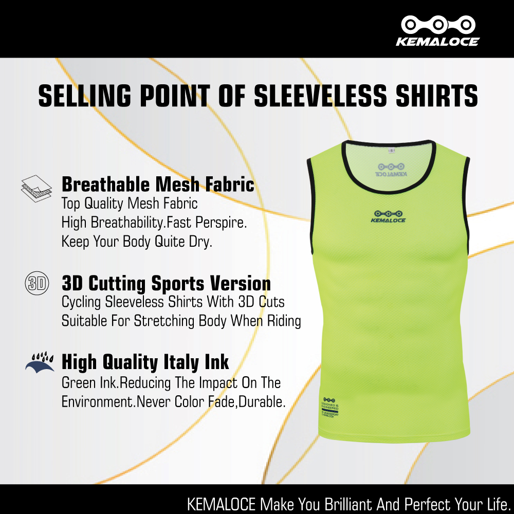KEMALOCE-Colete de Ciclismo Qu - Sleeveless Undershirt avaliação e preço