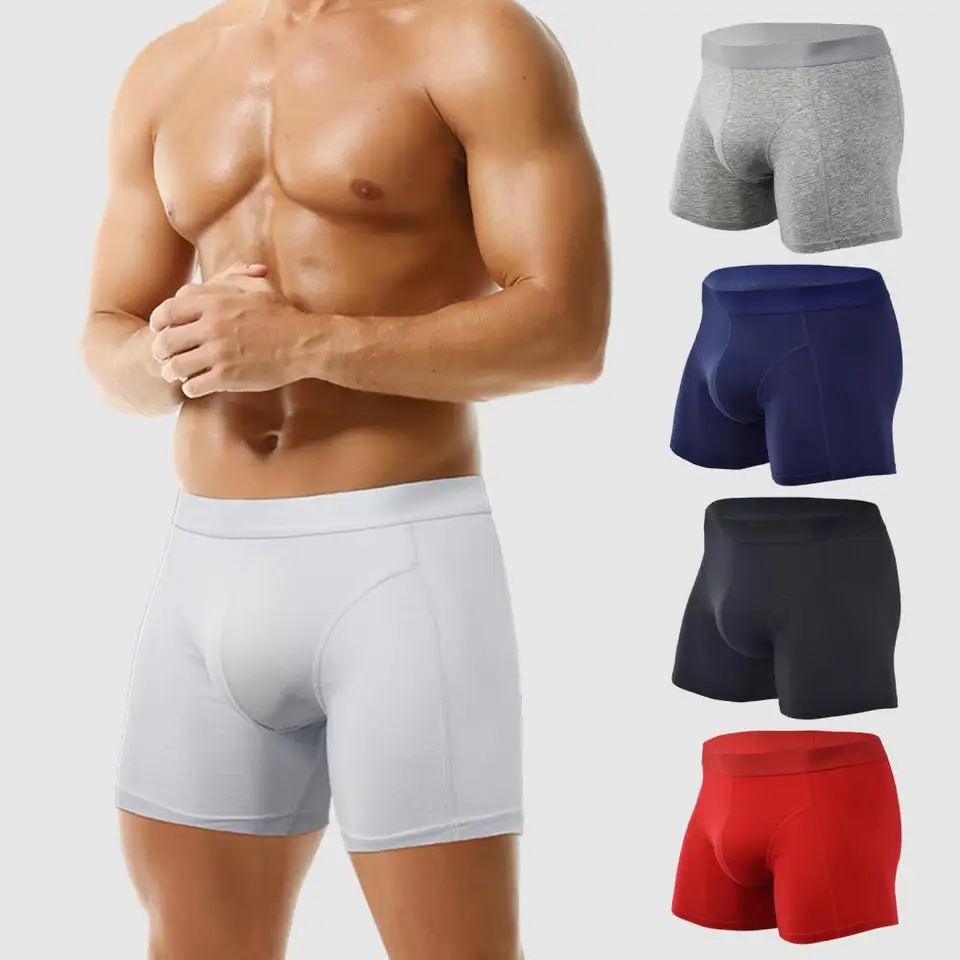 Cuecas boxer masculinas com su - Long Leg Trunk Men avaliação e preço