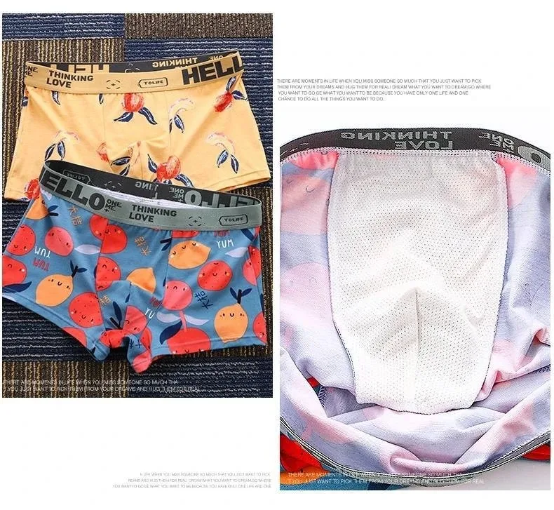 1/2/4 PCS Cuecas Boxer Masculi - Boxer Brief Pack Cotton avaliação e preço