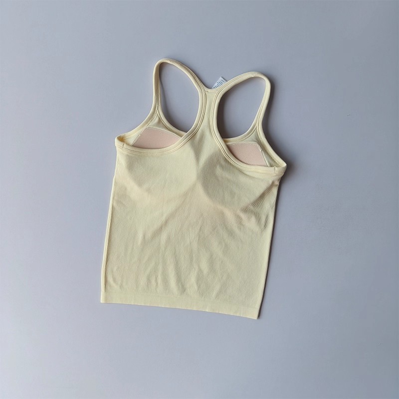 Verão feminino yoga camisola e - Tank Top Ribbed avaliação e preço