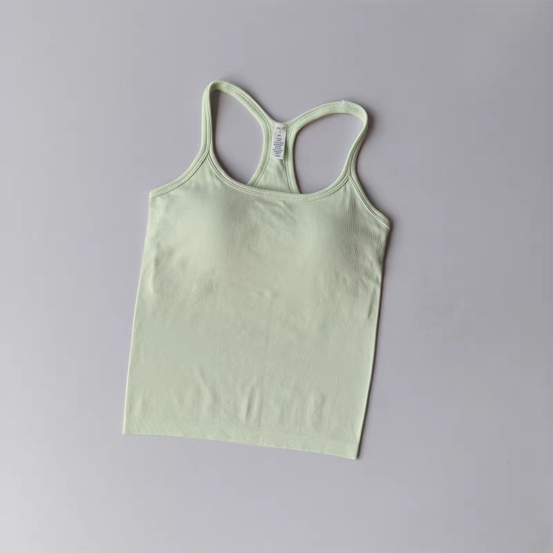 Verão feminino yoga camisola e - Tank Top Ribbed avaliação e preço