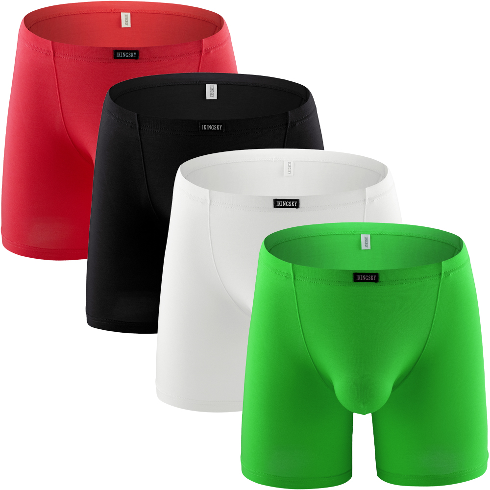 IKingsky Cuecas boxer masculin - Long Leg Trunk Men avaliação e preço