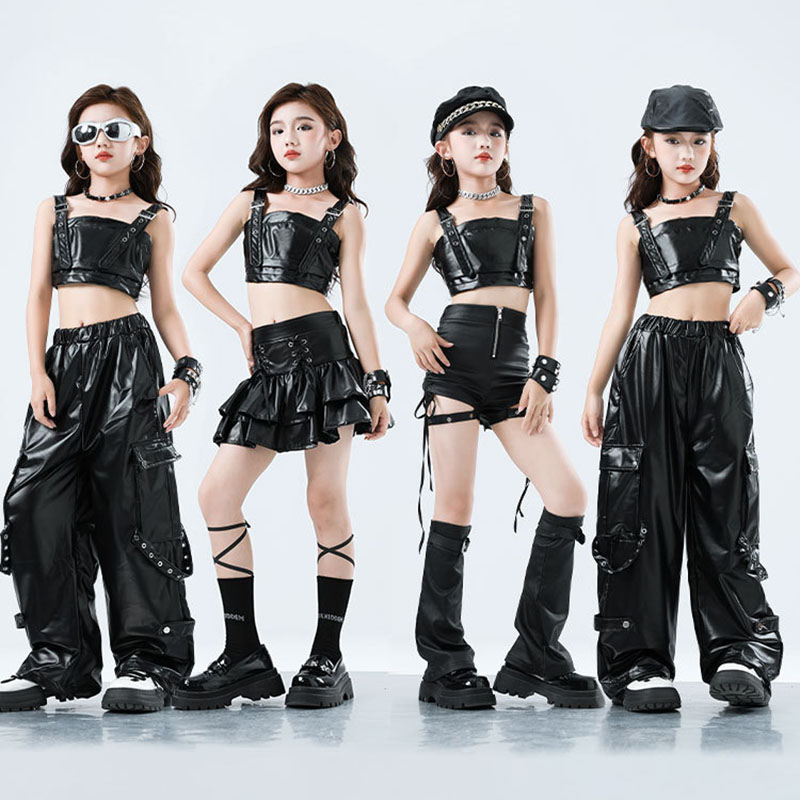 Criança kpop hip hop roupas pr - Suspender Tank Top avaliação e preço