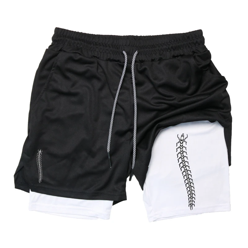 Impressão 2 em 1 shorts de cor - Compression Shorts Athletes avaliação e preço